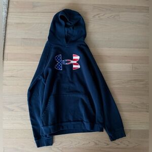 Under Armour Navy Hoodie w/ American Flag